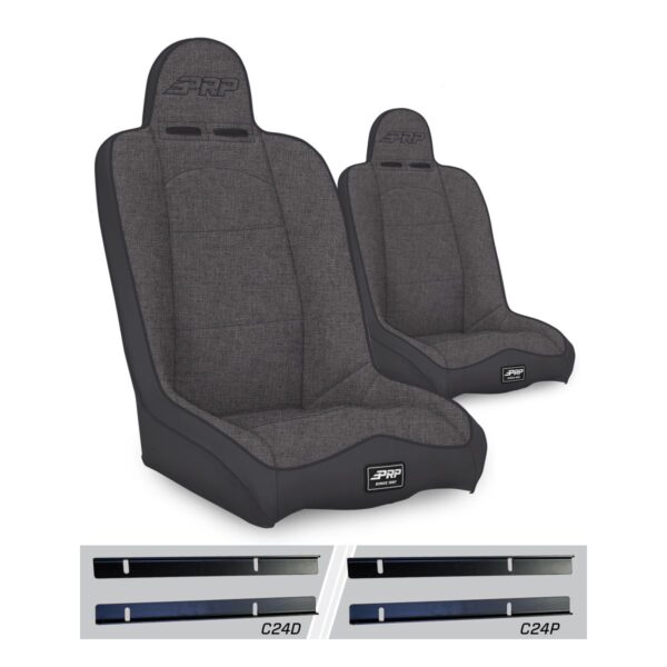 Daily Driver High Back Suspension Seats Kit for 03-06 Jeep Wrangler TJ (Pair)