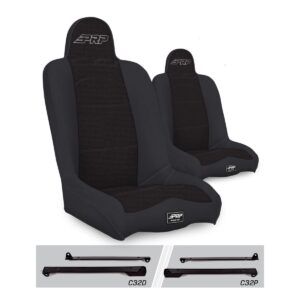 Daily Driver High Back Suspension Seats Kit for Jeep Wrangler CJ7/YJ (Pair)