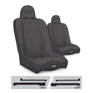 Daily Driver High Back Suspension Seats Kit for Jeep Wrangler CJ7/YJ (Pair)