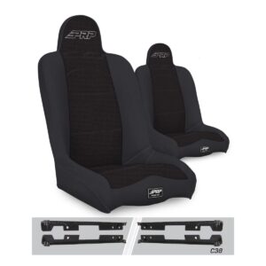 Daily Driver High Back Suspension Seats Kit for Jeep Wrangler JK/JKU (Pair)