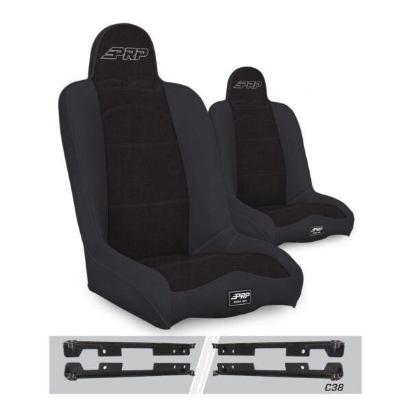 Daily Driver High Back Suspension Seats Kit for Jeep Wrangler JK/JKU (Pair)