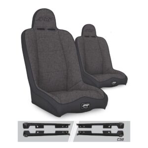 Daily Driver High Back Suspension Seats Kit for Jeep Wrangler JK/JKU (Pair)