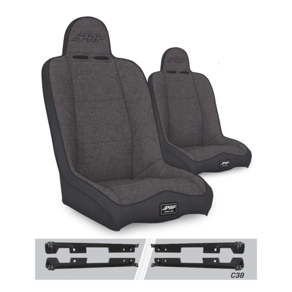 Daily Driver High Back Suspension Seats Kit for Jeep Wrangler JK/JKU (Pair)