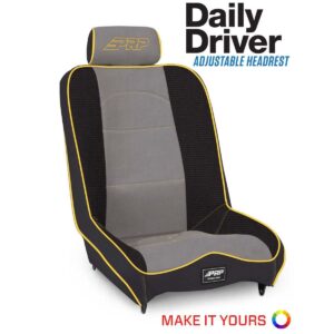 Daily Driver Low Back Suspension Seat with Adjustable Headrest (Custom)