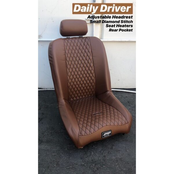Daily Driver Low Back Suspension Seat with Adjustable Headrest (Custom)
