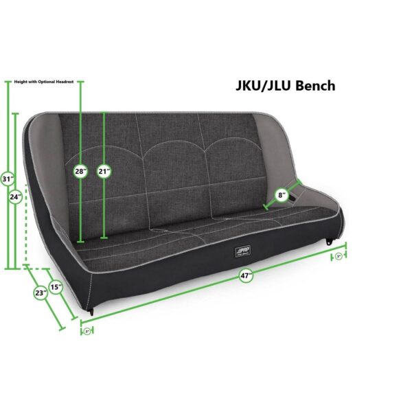 Classic Series Rear Suspension Bench Seat Jeep JKU/JLU (Custom)
