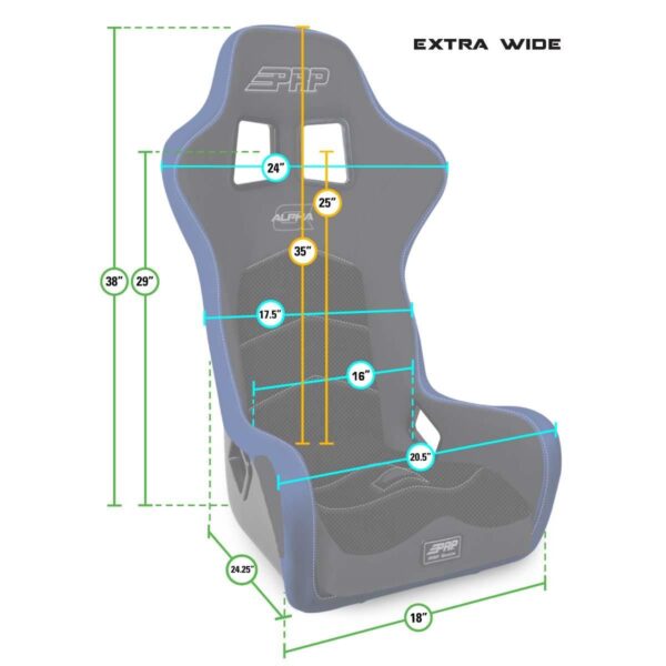Alpha Extra Wide Composite Race Seat