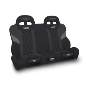 XCR Quick Release Rear Suspension Bench Seat with Diamond Stitch and Front Pocke