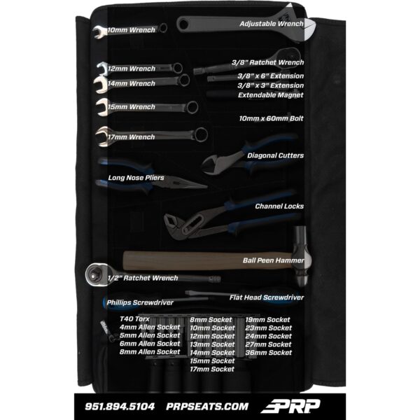 Kawasaki KRX Roll Up Tool Bag with 35pc Tool Kit