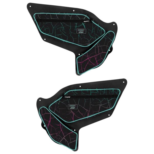 PRP Shreddy Front Door Bags with Knee Pad for Polaris RZR PRO XP, PRO R, Turbo R