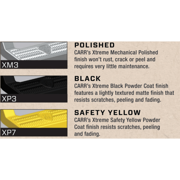 CARR  - 115771 - LD Step; Assist/Side Step; XP3 Black Powder Coat; Pair