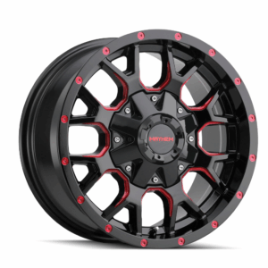 WARRIOR (8015) GLOSS BLACK MILLED PRISM RED