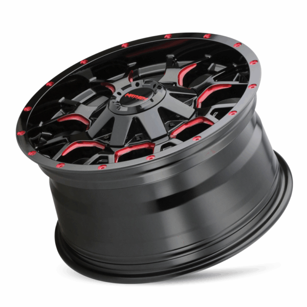 WARRIOR (8015) GLOSS BLACK MILLED PRISM RED