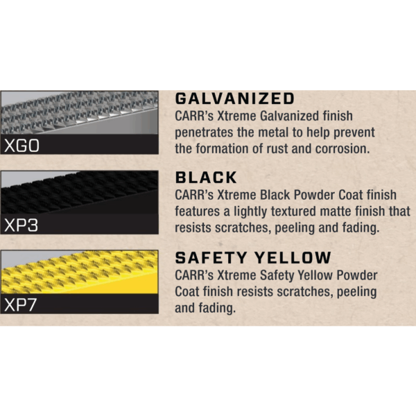 CARR  - 130550-1 - MAXgrip Side Step; Assist/Side Step; XGO Galvanized; Single