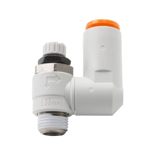 NEEDLE VALVE, STRAIGHT (SWIVEL), 1/4in OD QUICK DISCONNECT TO 1/8in NPT (METER IN)