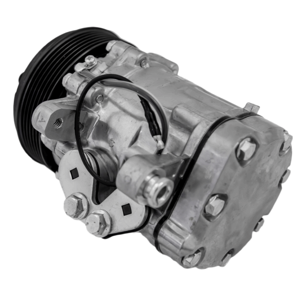 March Ultra Series Sanden 7176 AC Compressor, Cast, 6 Rib Serpentine Clutch