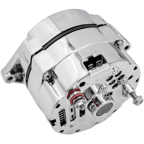 March Ultra Series 10SI Alternator, 100 Amp, 12V, 1 Wire Install, Chrome Finish