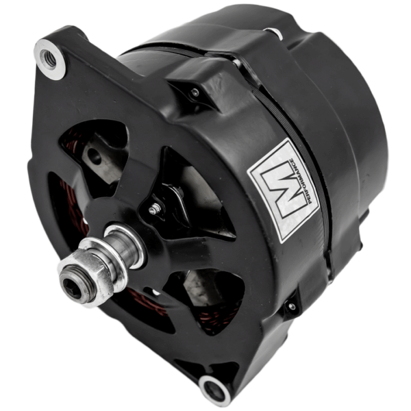 March Ultra Series 10SI Alternator, 100 Amp, 12V, 1 Wire Install, Black Finish