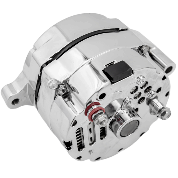 March Ultra Series Ford 1G Alternator, 100 Amp, 12V, 1 Wire, Polished Finish