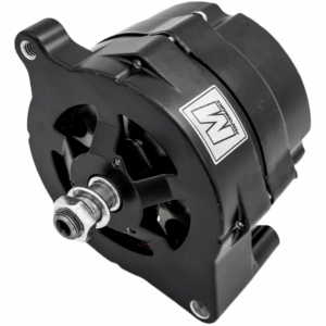 March Ultra Series Ford 1G Alternator, 140 Amp, 12V, 1 Wire, Black Finish