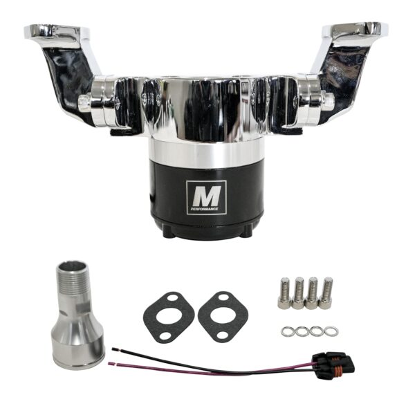 Big Block Chevy Electric Water Pump, Chrome, 35 GPM, 12V