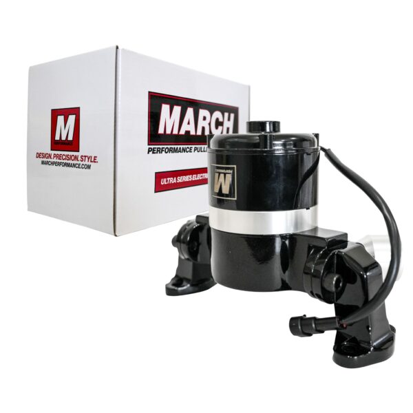 Small Block Chevy Electric Water Pump, Black, 35 GPM, 12V