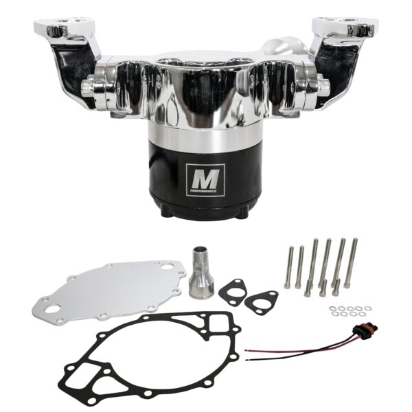 Big Block Ford Electric Water Pump, Chrome, 35 GPM, 12V