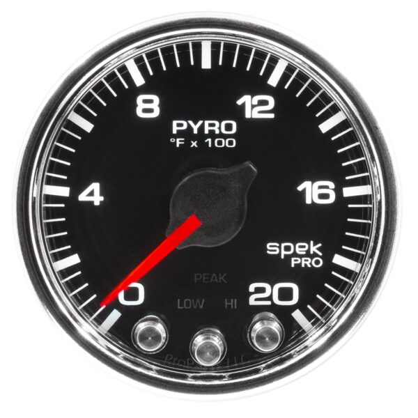 PILLAR KIT, 0-60 PSI/0-2000 Degree F/100-300 Degree F, 10-15 DODGE RAM, SPEK-PRO, BLACK DIAL, CHROME BEZEL, CLEAR LENS