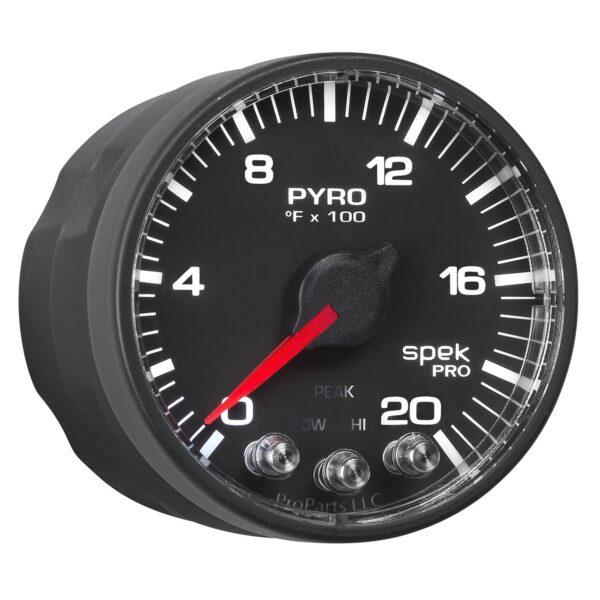 2-1/16 in. FUEL LEVEL, PROGRAMMABLE 0-300 O, SPEK-PRO, BLACK/CHROME