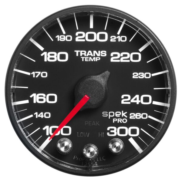 PILLAR KIT, 0-35 PSI/0-2000 Fahrenheit/100-300 Fahrenheit, 01-07 GM FULL-SIZE TRUCK, W/O SPEAKER, SPEK-PRO, BLACK DIAL, BLACK BEZEL, FLAT ANTIGLARE LENS