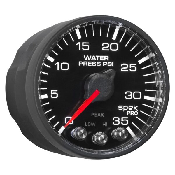 2-1/16 in. VOLTMETER, 0-16V, SPEK-PRO, WHITE/BLACK