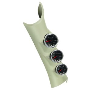 PILLAR KIT, 0-60 PSI/0-2000 Degree F/100-300 Degree F, 10-15 DODGE RAM, SPEK-PRO, BLACK DIAL, CHROME BEZEL, CLEAR LENS