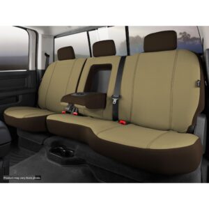 SP80 Series - Seat Protector Poly-Cotton Custom Fit Rear Seat Cover - Taupe