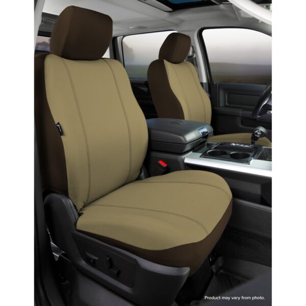 SP80 Series - Seat Protector Poly-Cotton Custom Fit Rear Seat Cover - Taupe