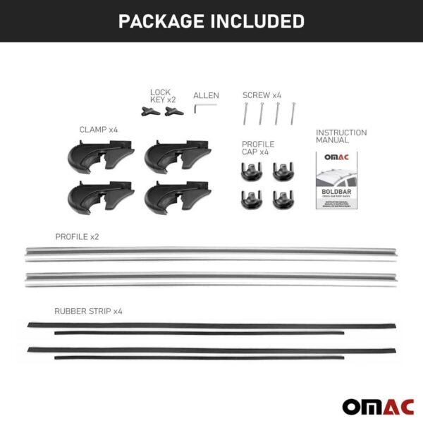 Roof Rack Rail + Cross Bars Carrier Set For Mercedes Metris 2014-2023