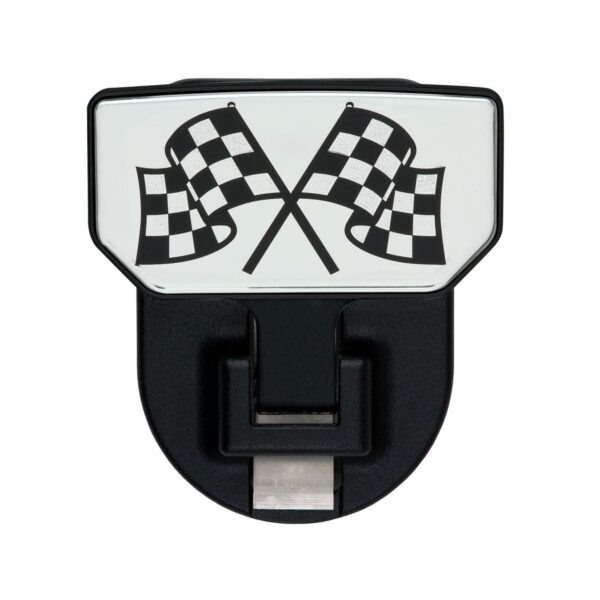 CARR  - 183082 - HD Universal Hitch Step; Fits 2 in. Receiver; Black; Checkered Flag; Single