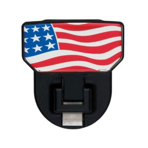 CARR  - 183032 - HD Universal Hitch Step; Fits 2 in. Receiver; Black; American Flag; Single