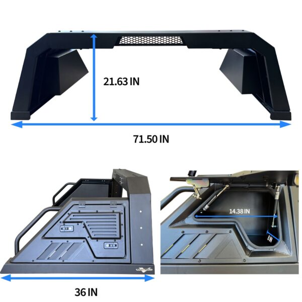 Endurance Bed Bar Black Powdercoat