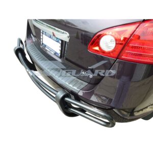 Double Tube Rear Bumper Guard Black Powdercoat
