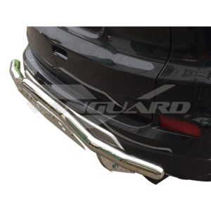 Single Tube Rear Bumper Guard With Skid Plate Stainless Steel