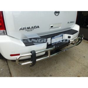 Double Tube Rear Bumper Guard Stainless Steel