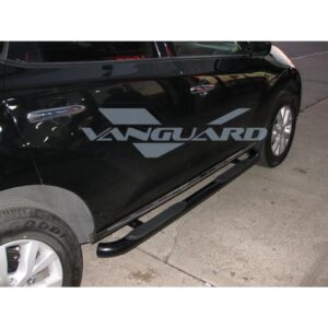 3in Round Side Steps Black Powdercoat
