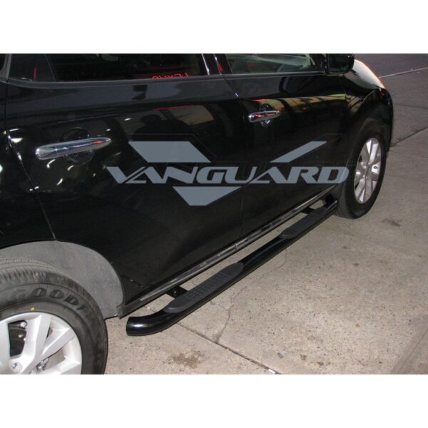 3in Round Side Steps Black Powdercoat