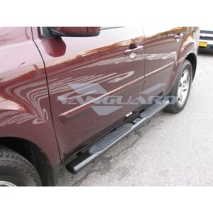 4in Oval Side Steps Black Powdercoat