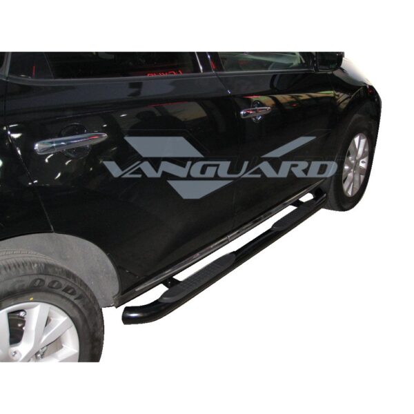 3in Round Side Steps Black Powdercoat