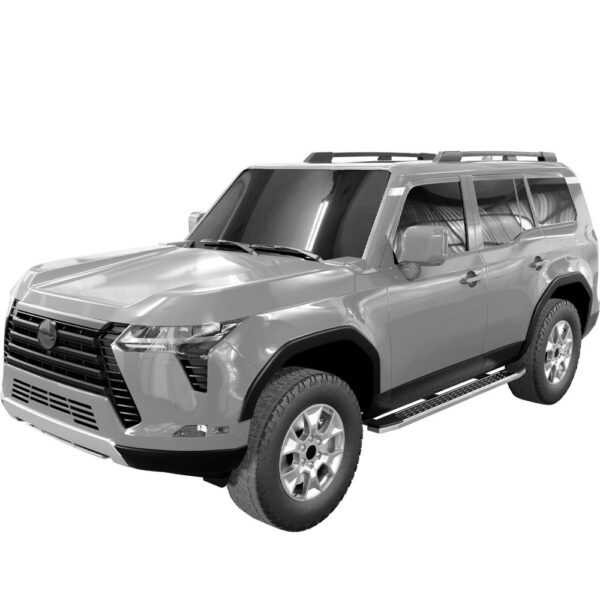 F2 Style Running Boards Polished Chrome