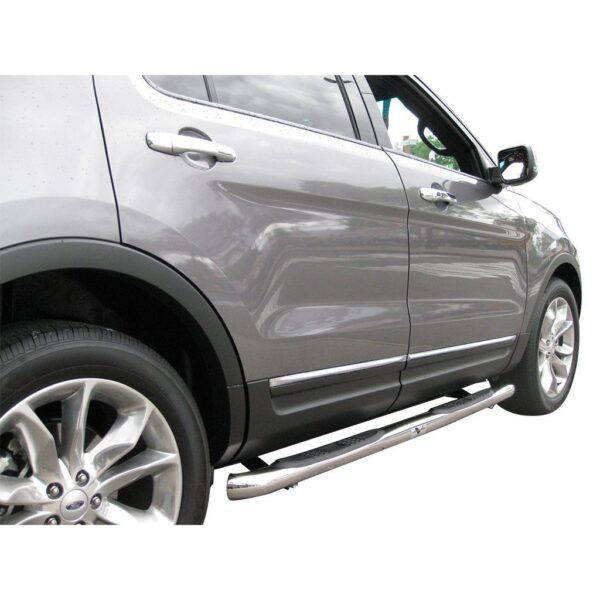 3in Round Side Steps Stainless Steel