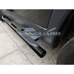 3in Round Side Steps Black Powdercoat