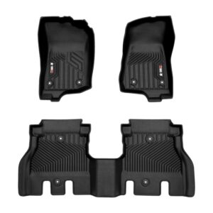 OMAC Premium Floor Mats for Jeep Wrangler JL 2018-2023 Heavy Duty All-Weather