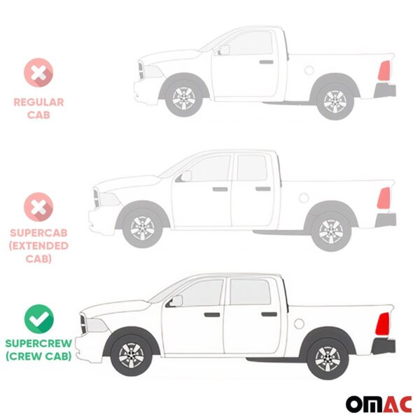 OMAC Premium Floor Mats Liner for RAM 1500 Limited 2019-2024 Crew Cab Heavy Duty